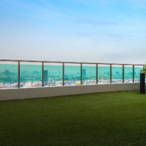 artificial grass rooftop installation
